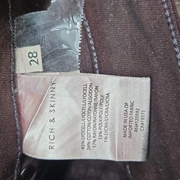 Rich and Skinny Bronzer Coated Pants 28W - Picture 5 of 9